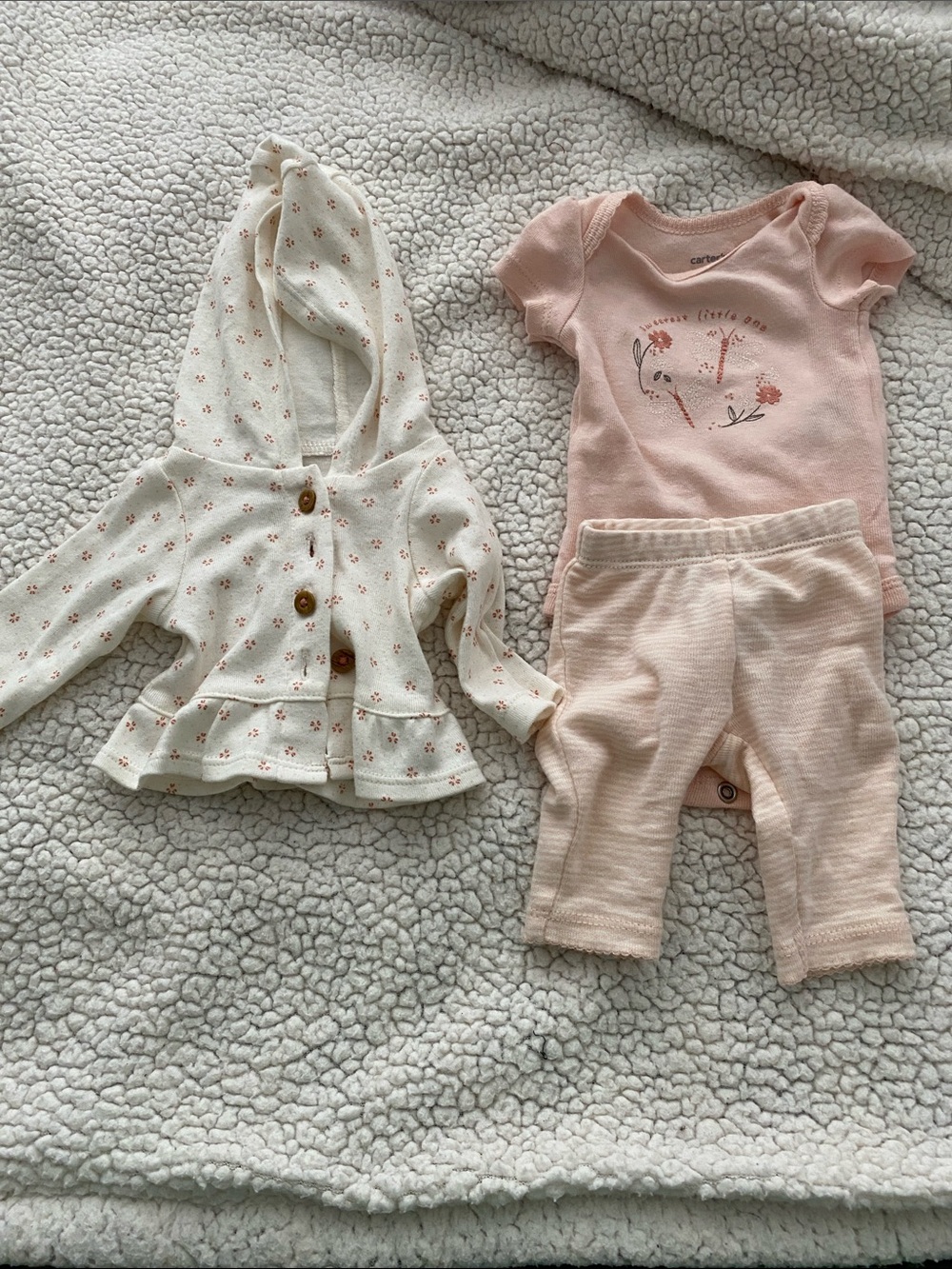Carter's Light Pink Baby 3 piece set